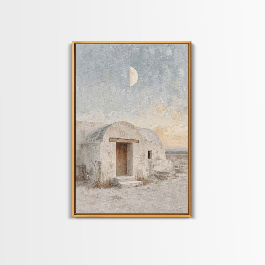 Desert Dwelling Hope, Framed Canvas Print, Christmas Art, Christian Wall Art, Christian Art Canvas, Christian Christmas Art, Christian Gift