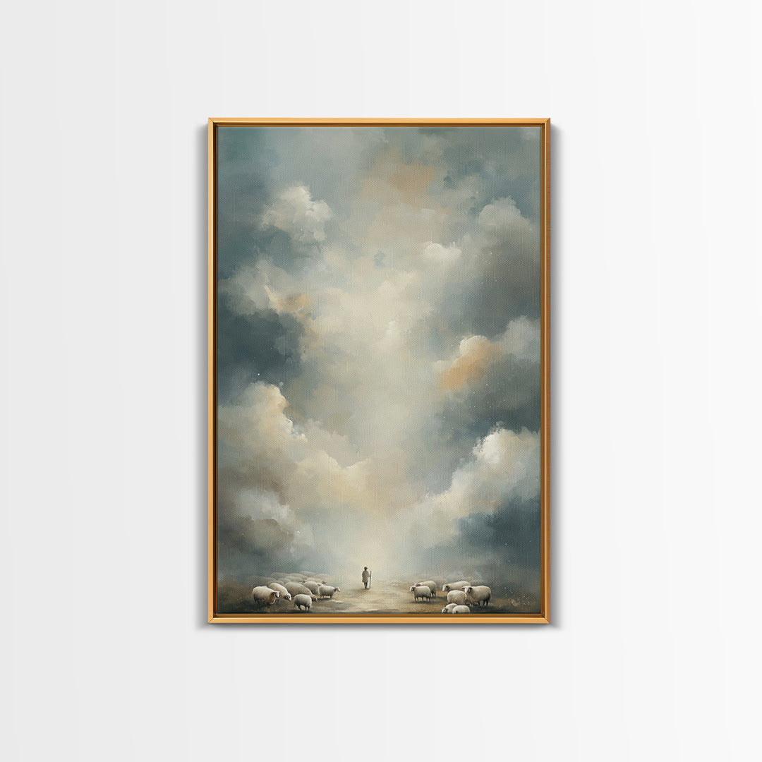 Clouds Of Promise – Framed Canvas Print – Christian Art Canvas – Christian Wall Art – Large Christian Art – Subtle Christian Art – Christia