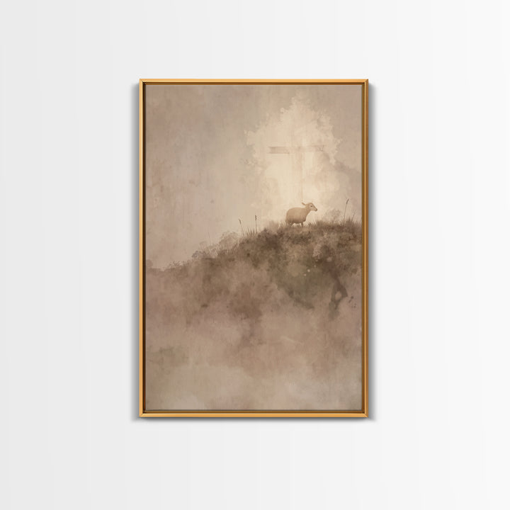 Silent Redeemer – Framed Canvas Print – Christian Wall Art – Christian Painting – Christmas Art Prints – Unique Christian Art – Christian A