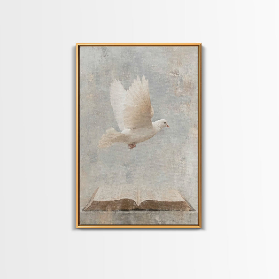 Holy Light Flight – Framed Canvas Print – Christian Art – Christian Wall Art – Christian Art Canvas – Subtle Christian Art – Christian Gift
