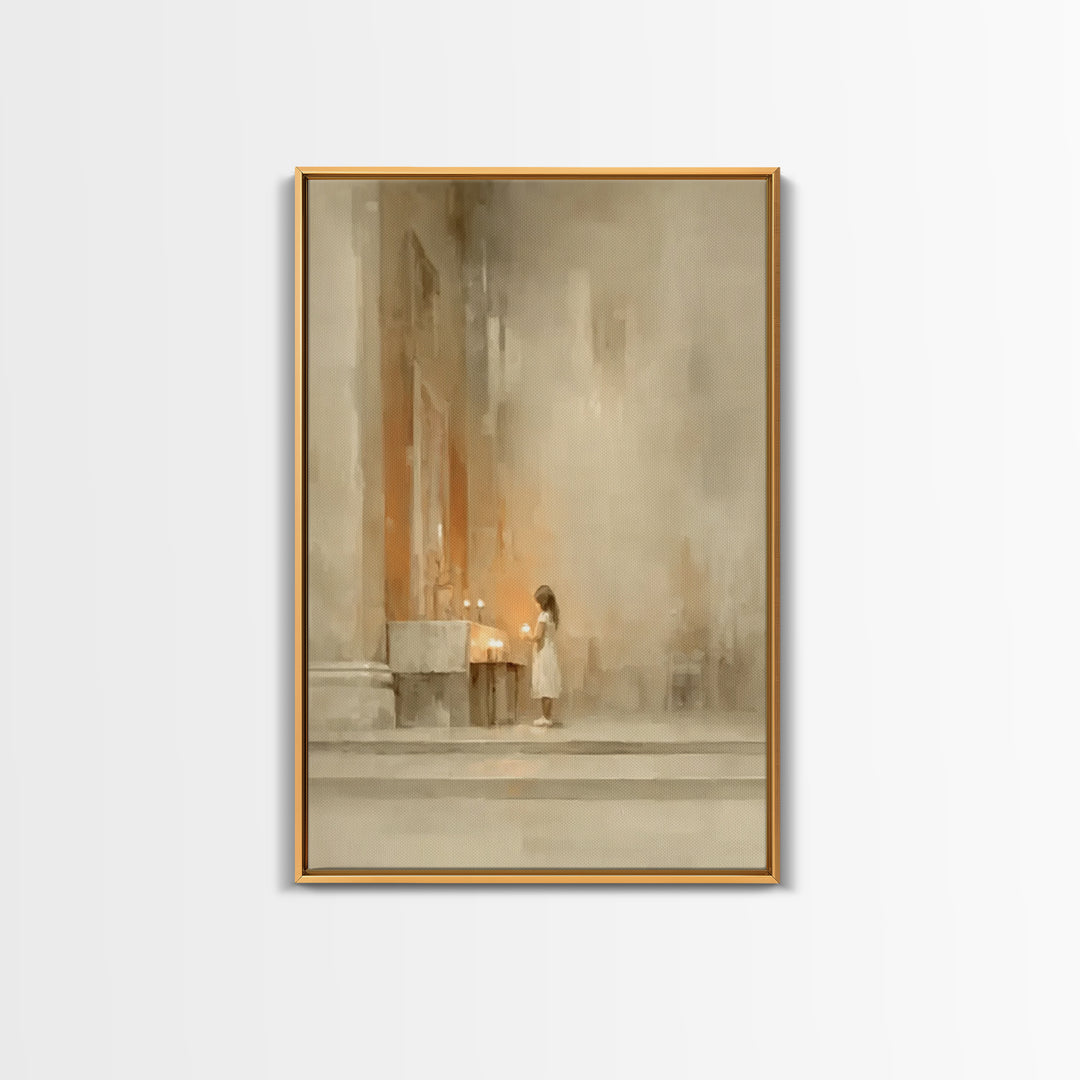 Quiet Prayer – Framed Canvas Print – Minimalist Christian Art – Christian Art – Christian Wall Art – Subtle Christian Art – Christian Art P