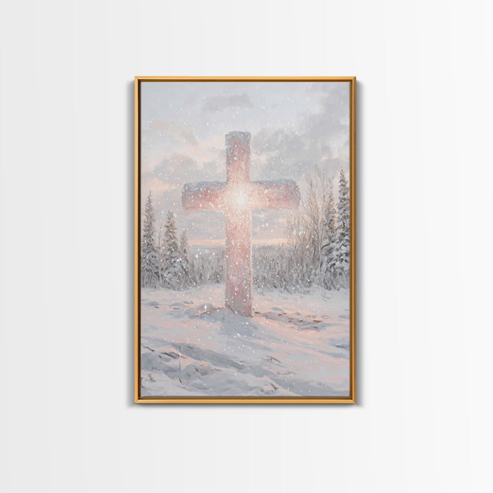 Morning Of Hope – Framed Canvas Print – Christian Art – Christian Wall Art – Christian Art Canvas – White Christmas Art – Christian Decorat