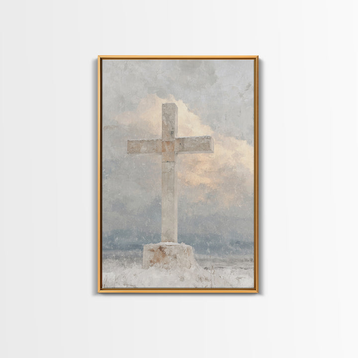 Dawn Of Redemption – Framed Canvas Print – Christian Art Canvas – Christian Wall Art – Vintage Christian Art – Christmas Wall Art – Christi