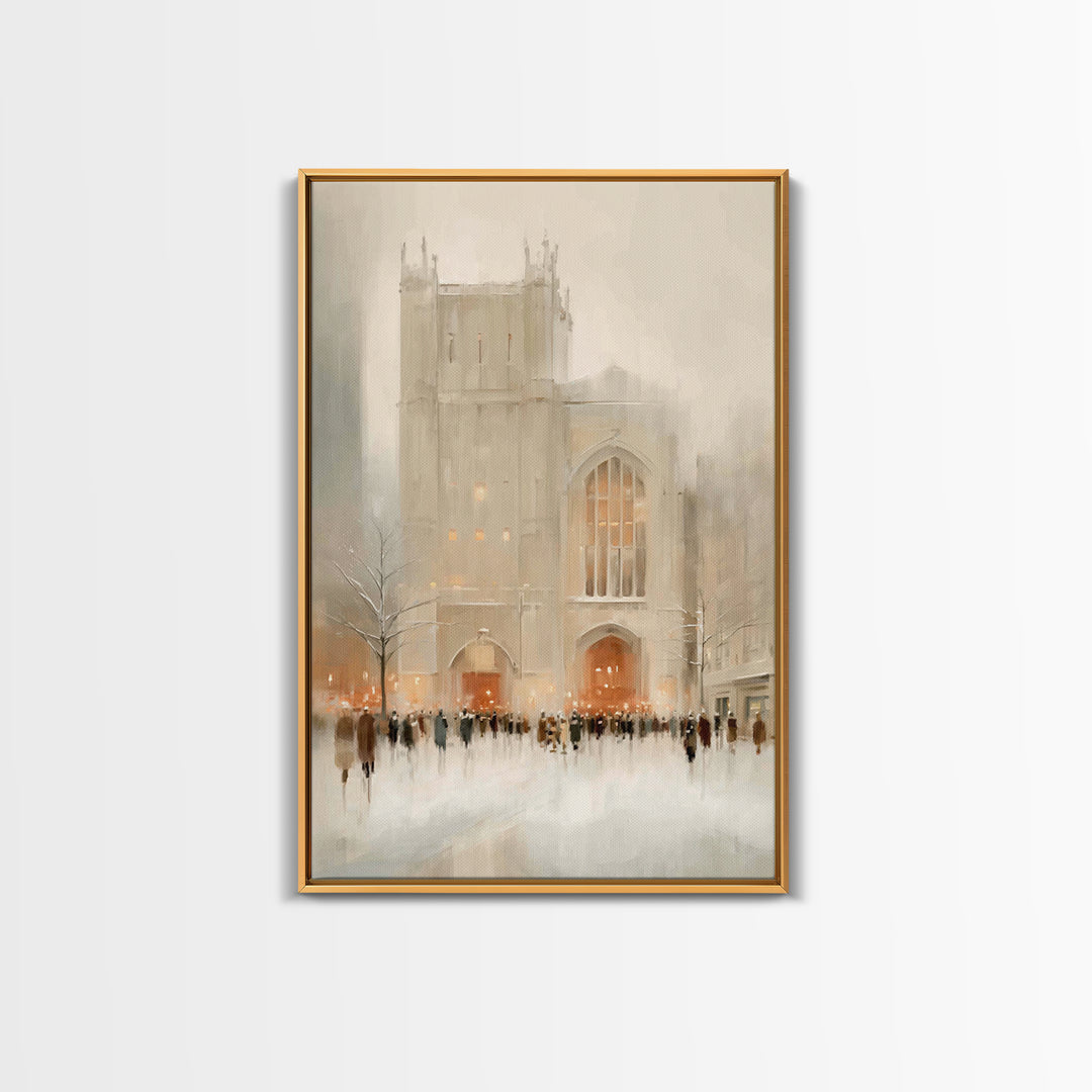 Holy Assembly – Framed Canvas Print – Christian Wall Art – Christian Art Canvas – Christian Art Print – Minimalist Christian Art – Christia