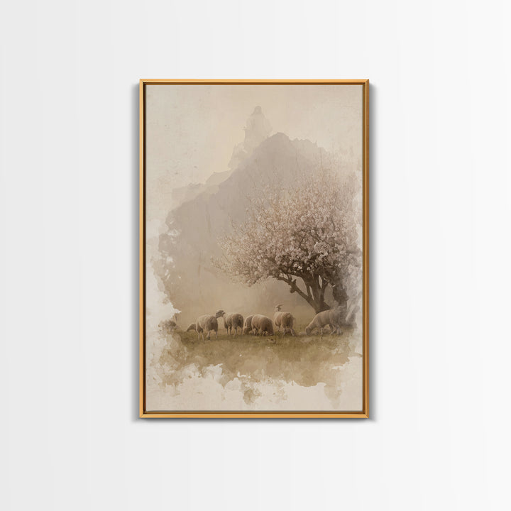 Orchard Of Mercy – Framed Canvas Print – Christian Art Canvas – Christian Wall Art – Jesus Painting – Christian Decor