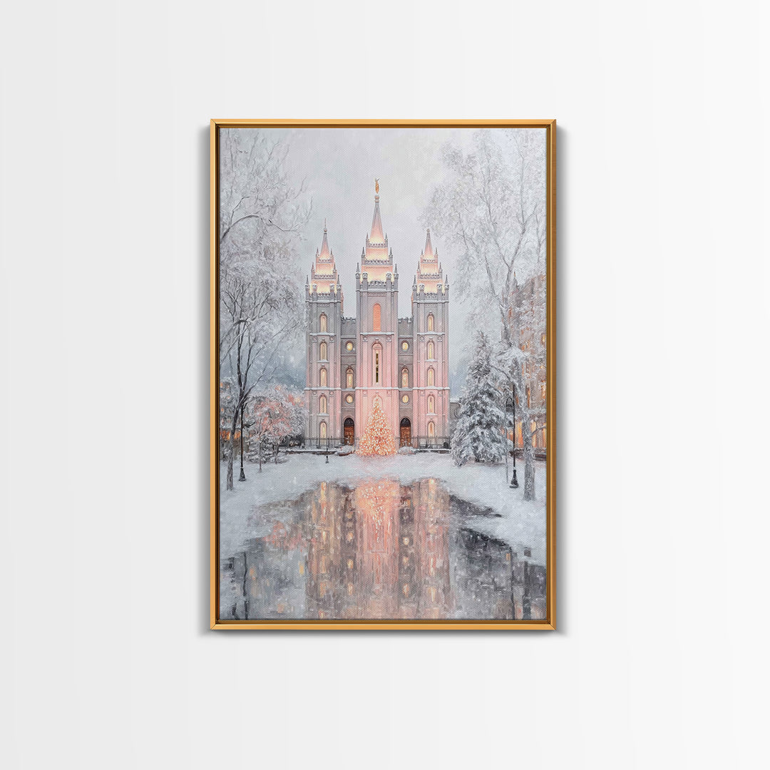 Temple Of Peace – Framed Canvas Print – Christian Christmas Art – Christian Wall Art – Christmas Art Prints – Christian Decor – Modern Chri
