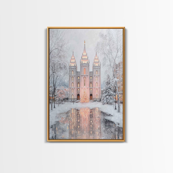 Temple Of Peace – Framed Canvas Print – Christian Christmas Art – Christian Wall Art – Christmas Art Prints – Christian Decor – Modern Chri