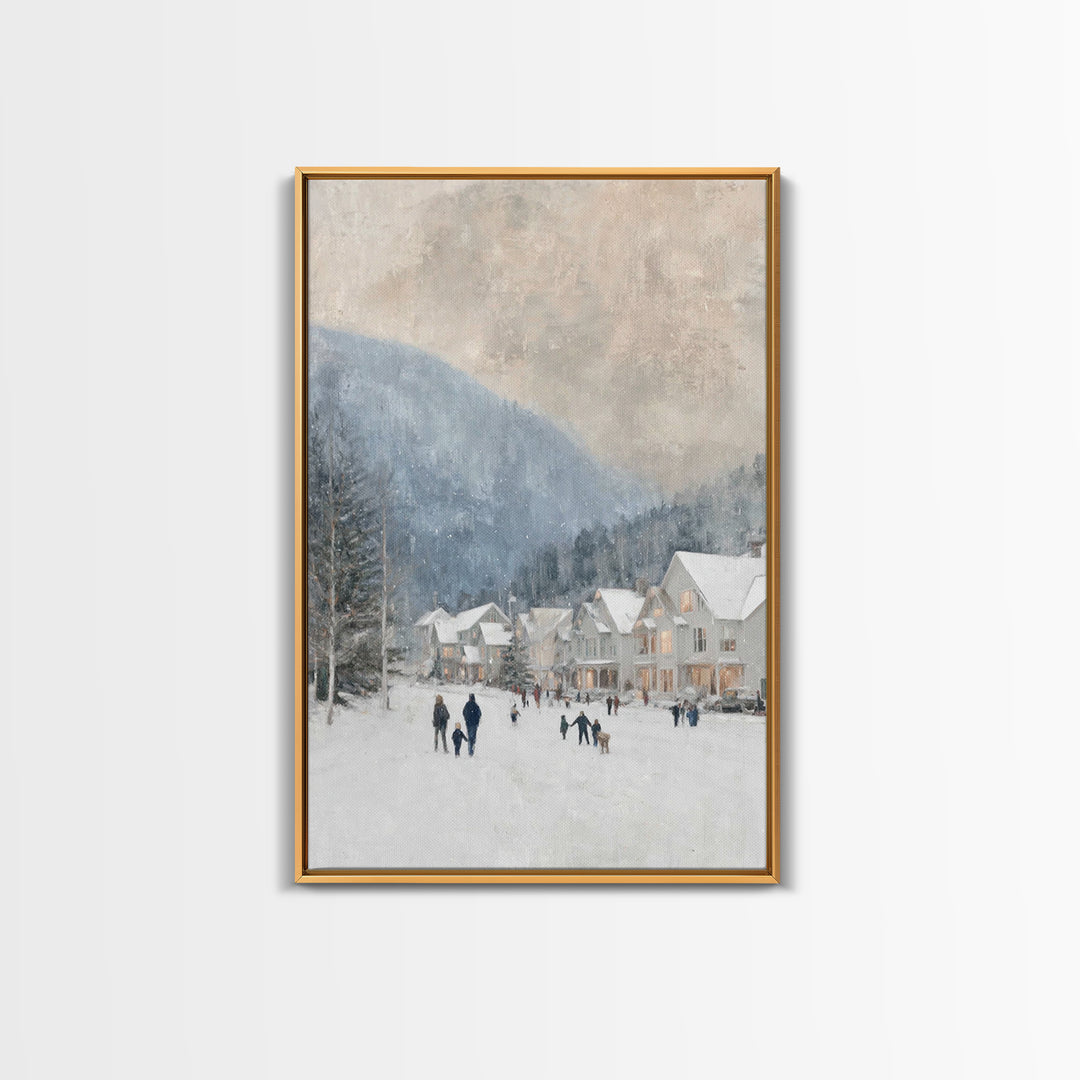 Winter Grace – Framed Canvas Print – Christian Wall Art – Christmas Art Prints – Christian Christmas Art – White Christmas Art – Christian
