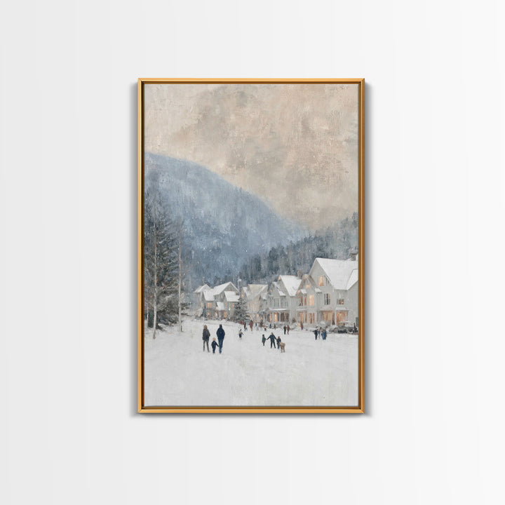 Winter Grace – Framed Canvas Print – Christian Wall Art – Christmas Art Prints – Christian Christmas Art – White Christmas Art – Christian