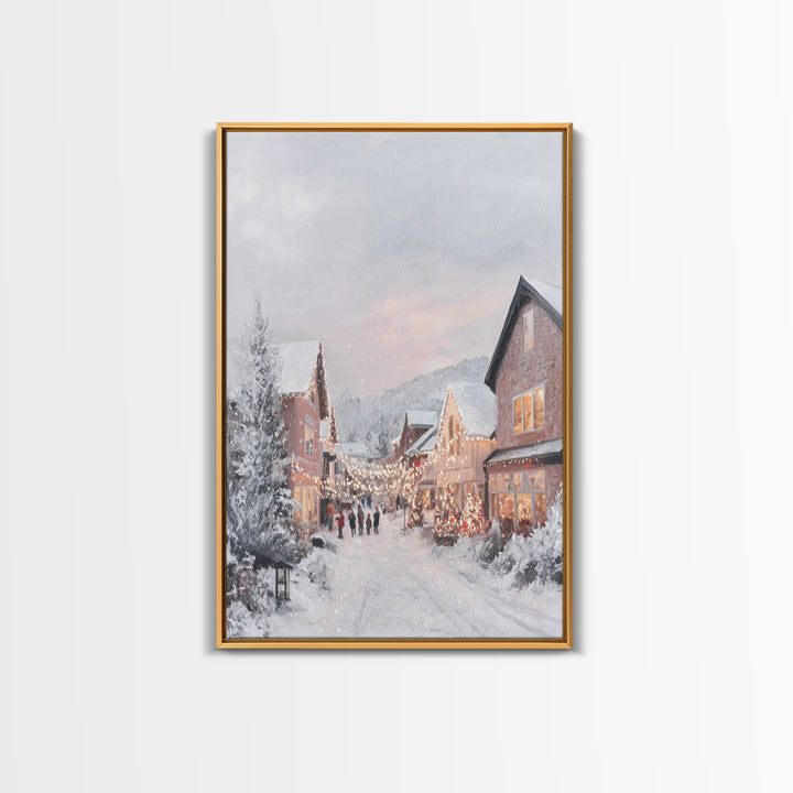 Peaceful Noel – Framed Canvas Print – Framed Christmas Art – Christian Christmas Art – Christmas Art Work – Christian Art Canvas – Christia