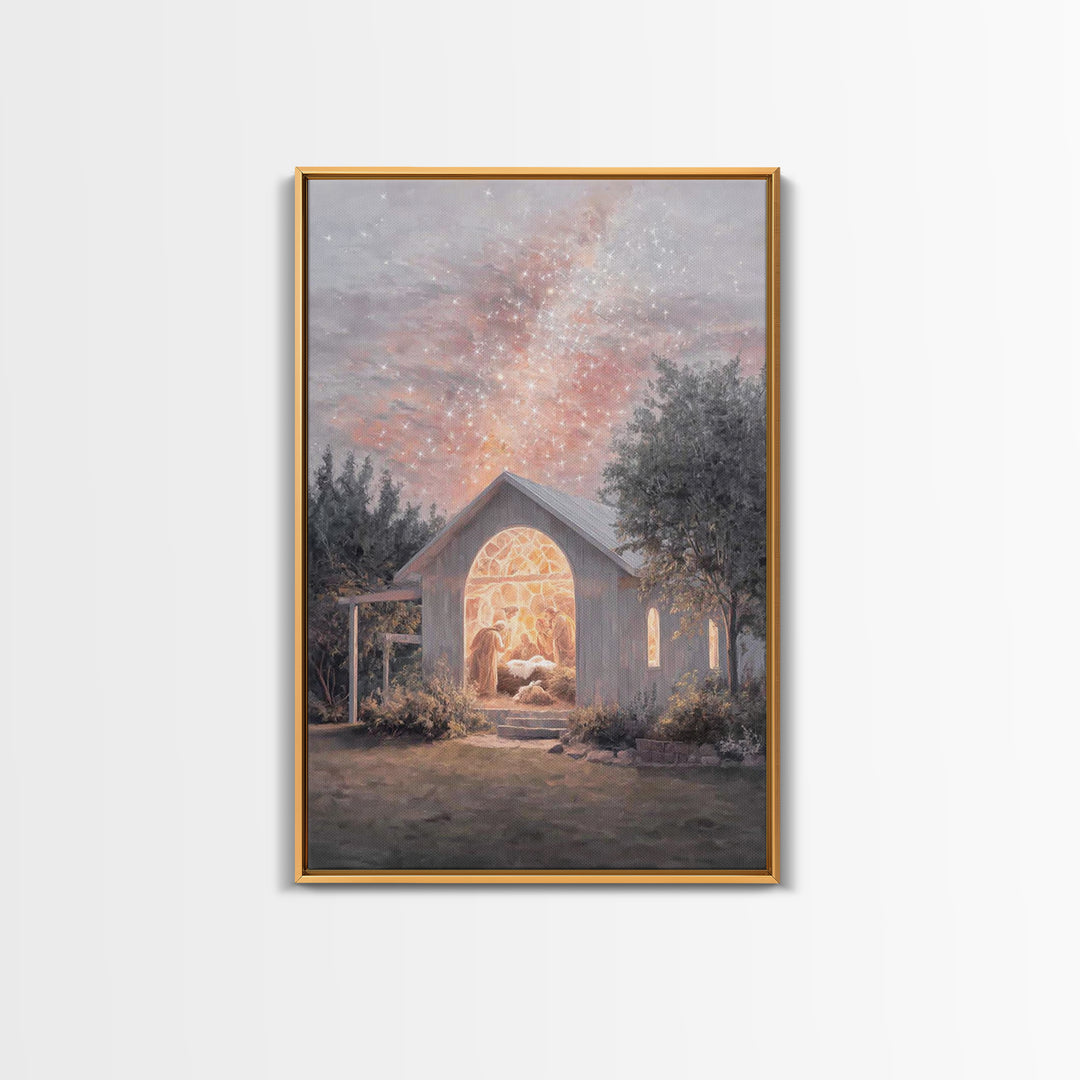 Dawn Of Bethlehem | Framed Canvas Print | Christmas Art Prints | Christian Christmas Art | Christian Art Canvas | Modern Christmas Art | Ch