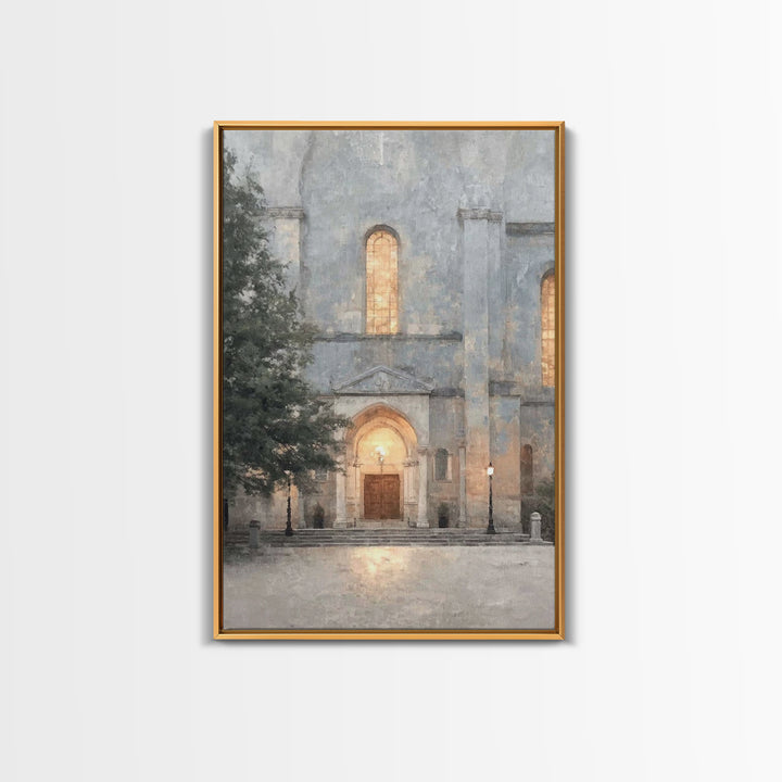 Chapel Of Light | Framed Canvas Print | Christian Wall Art | Christian Art Canvas | Subtle Christian Art | Vintage Christian Art | Christia