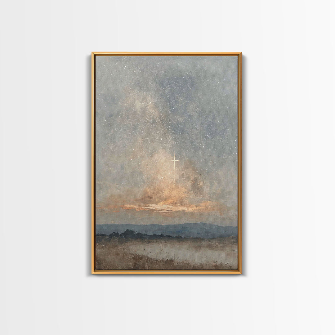 Cross of Hope - Framed Canvas Print - Christian Art Canvas - Christian Wall Art - Jesus Painting - Christian Christmas Decorations - Christ
