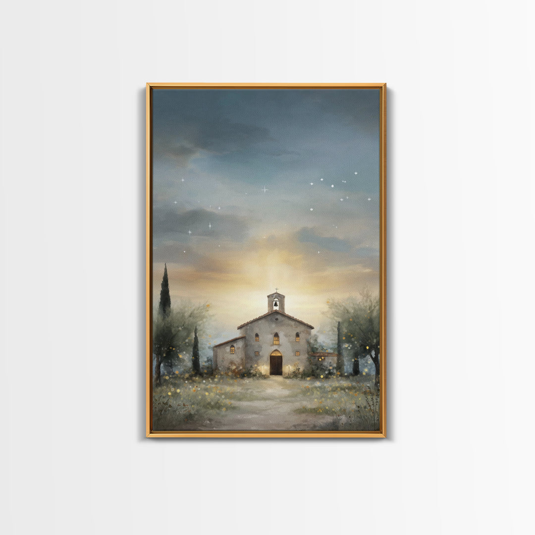 Church of Blessings - Framed Canvas Print - Christian Wall Art - Christian Art Painting - Christian Decor - Christian Art Canvas - Christma