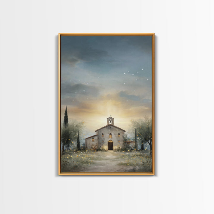 Church of Blessings - Framed Canvas Print - Christian Wall Art - Christian Art Painting - Christian Decor - Christian Art Canvas - Christma