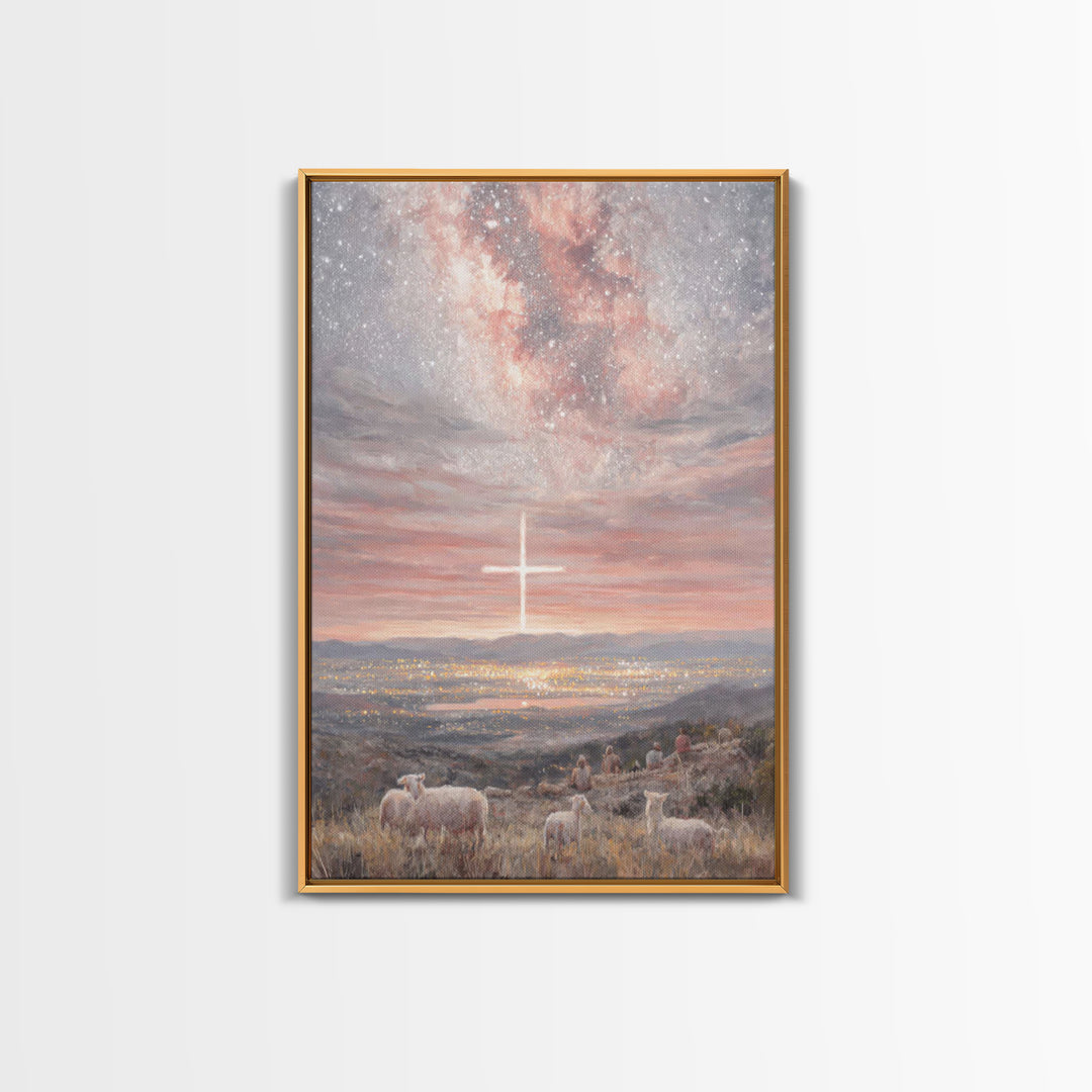 Guiding Light Wonder – Framed Canvas Print – Christian Wall Art – Christmas Art – Christian Art Canvas – Jesus Painting – Christian Christm
