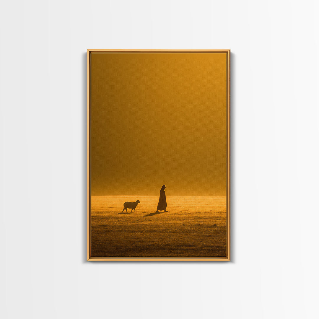 Celestial Dawn Cross | Framed Canvas Print | Christian Wall Art | Christian Art Canvas | Christmas Art | Jesus Painting | Christian Christm