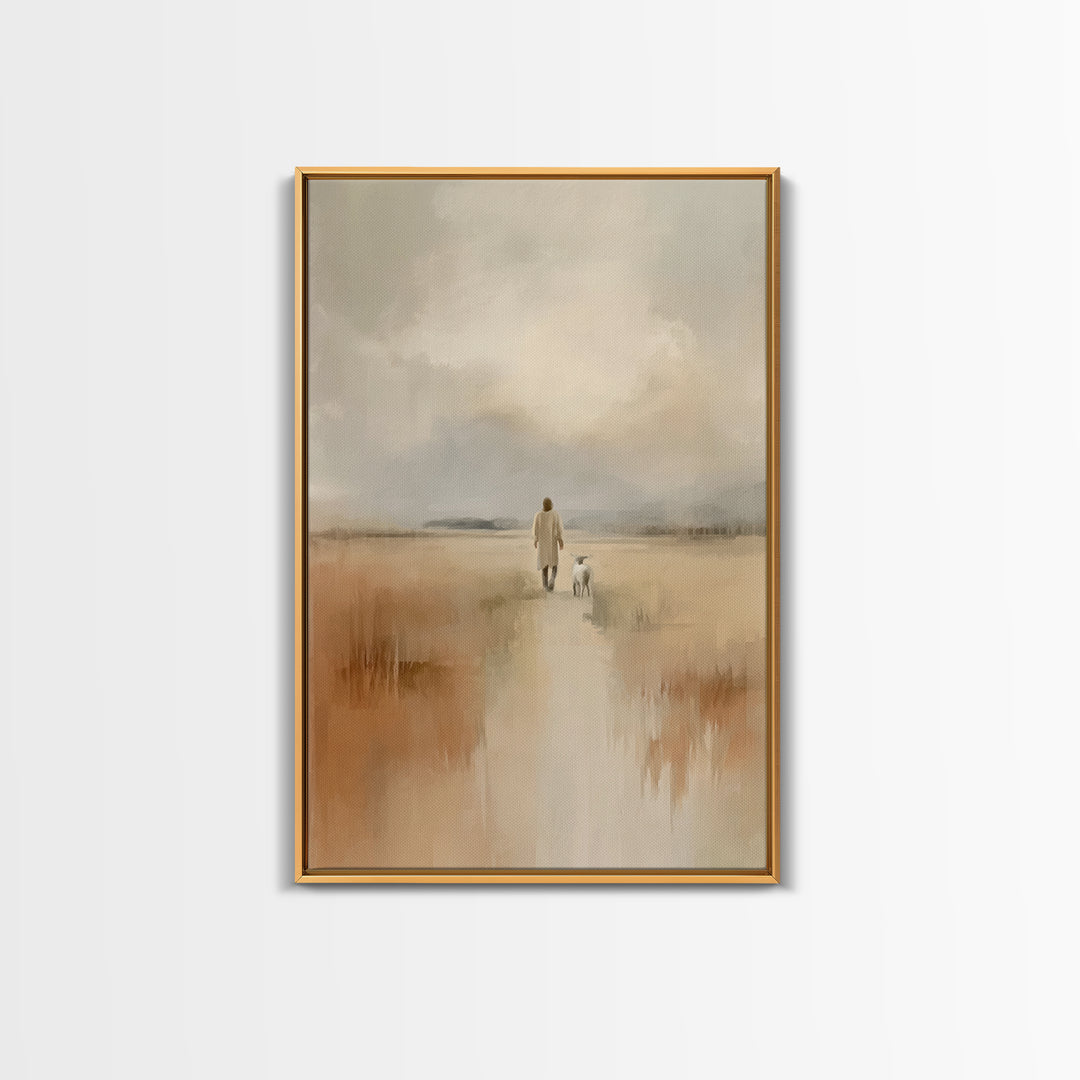 Shepherds Path Grace – Framed Canvas Print – Christian Wall Art – Jesus Painting – Christian Art Canvas – Christian Christmas Art – Christi