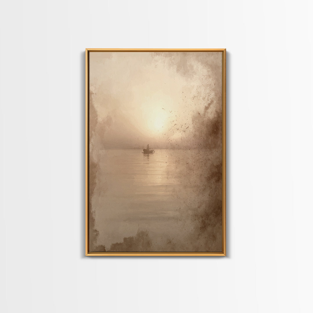 Eternal Tide Light | Framed Canvas Print | Jesus Painting | Christian Wall Art | Christian Art Canvas | Christian Christmas Art | Subtle Ch