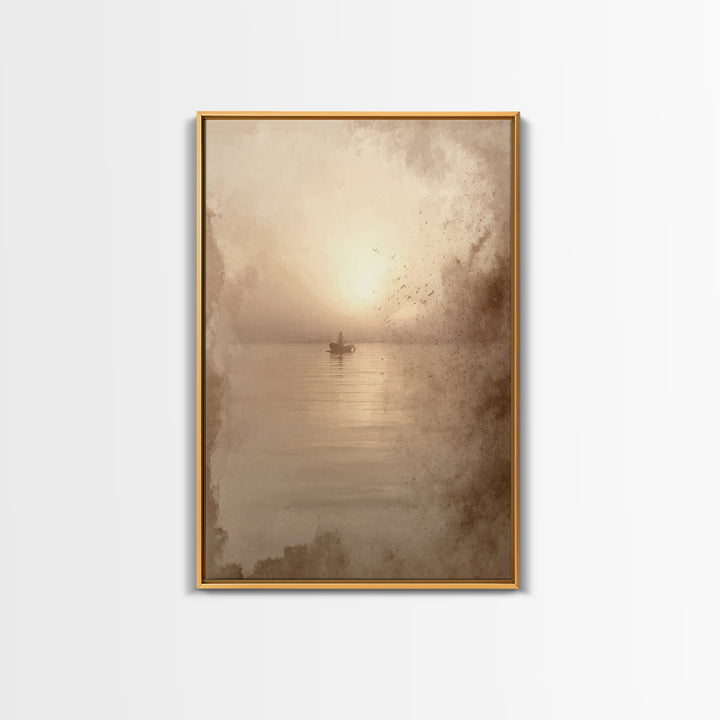 Eternal Tide Light | Framed Canvas Print | Jesus Painting | Christian Wall Art | Christian Art Canvas | Christian Christmas Art | Subtle Ch