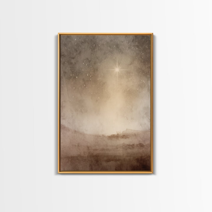 Star Of Salvation, Framed Canvas Print, Christmas Art Prints, Christian Christmas Art, Christian Wall Art, Christian Art Canvas, Framed Chr