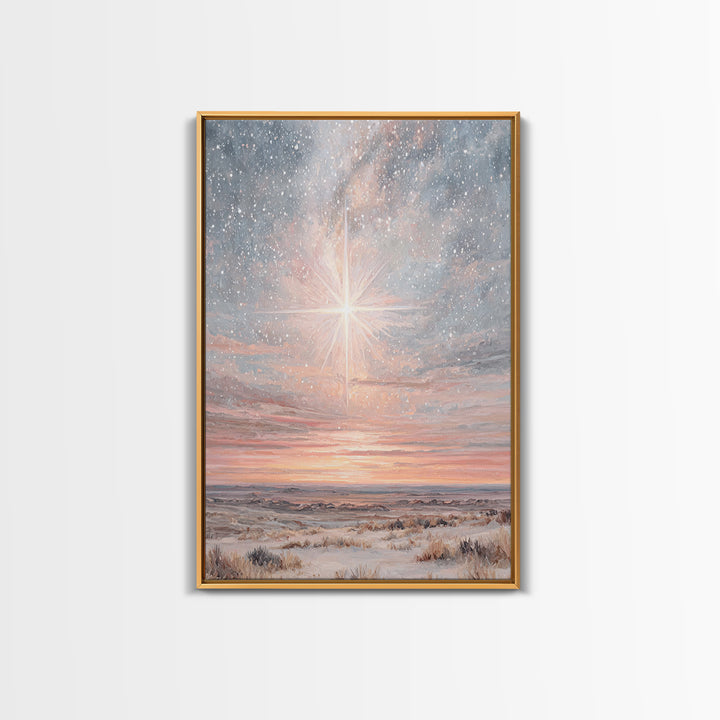 Dawn Star Promise – Framed Canvas Print – Christmas Art Prints – Christian Wall Art – Christian Christmas Art – Christian Art Canvas – Mode