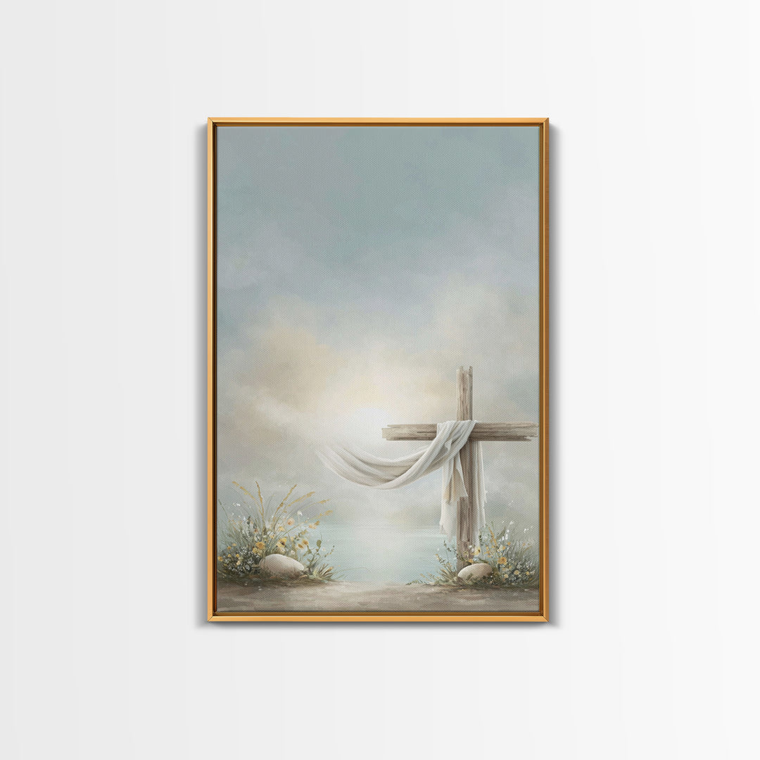 Morning of Grace – Framed Canvas Print – Christian Wall Art – Christian Art Canvas – Christian Painting – Christian Christmas Art