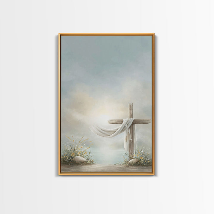 Morning of Grace – Framed Canvas Print – Christian Wall Art – Christian Art Canvas – Christian Painting – Christian Christmas Art