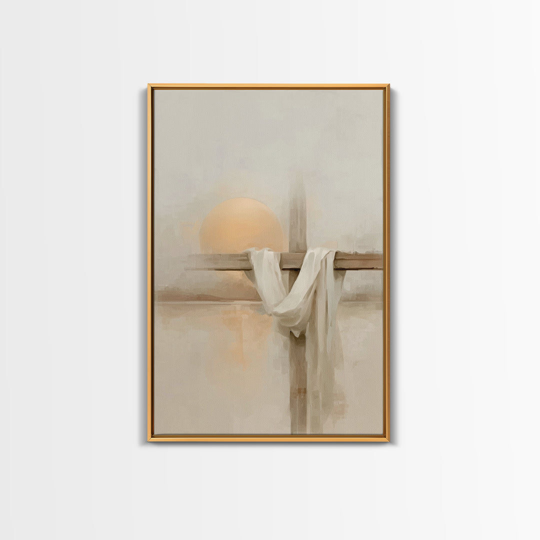 Risen Hope, Framed Canvas Print, Christian Wall Art, Christian Art Canvas, Christian Painting, Christian Christmas Art