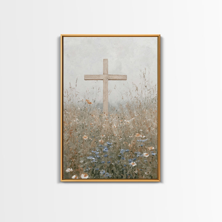 Fields Of Grace, Framed Canvas Print, Christian Art Canvas, Christian Wall Art, Christian Art Print, Christian Decor
