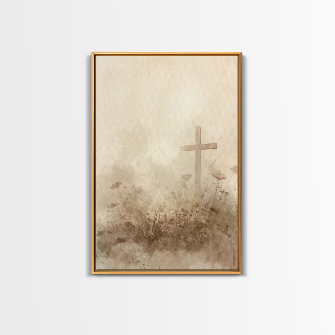 Soft Morning Hope | Framed Canvas Print | Christian Wall Art | Christian Art Canvas | Christian Art Work | Christian Painting