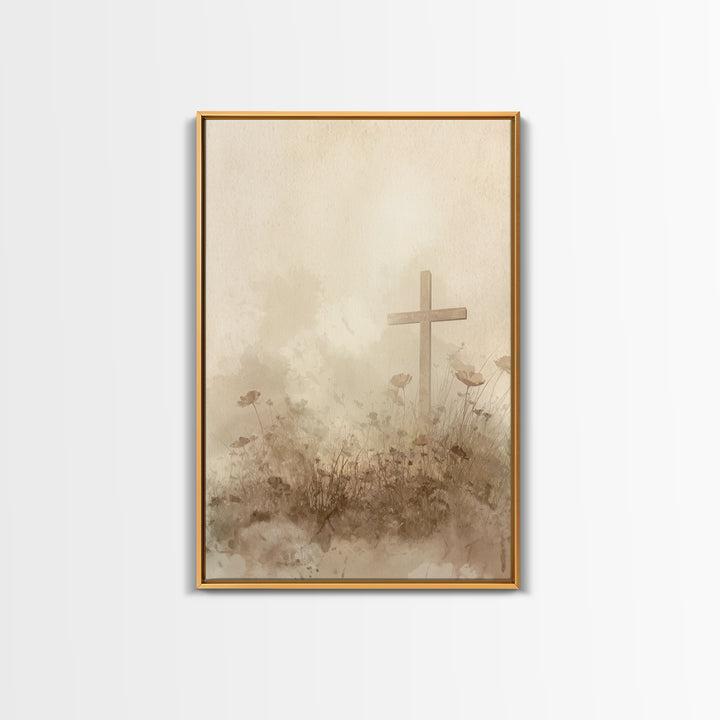 Soft Morning Hope | Framed Canvas Print | Christian Wall Art | Christian Art Canvas | Christian Art Work | Christian Painting