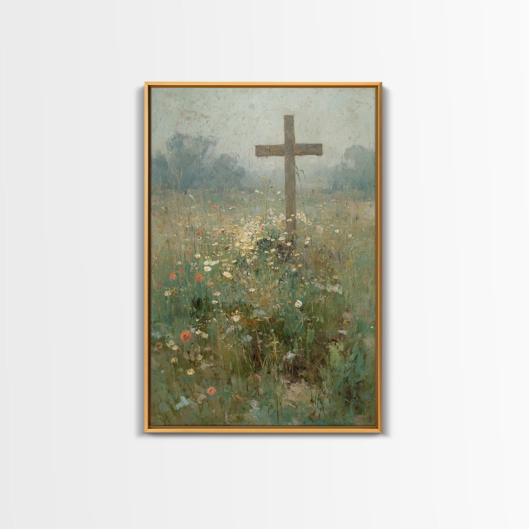 Garden Of Peace, Framed Canvas Print, Christian Wall Art, Christian Art Canvas, Christian Paintings, Christian Christmas Art