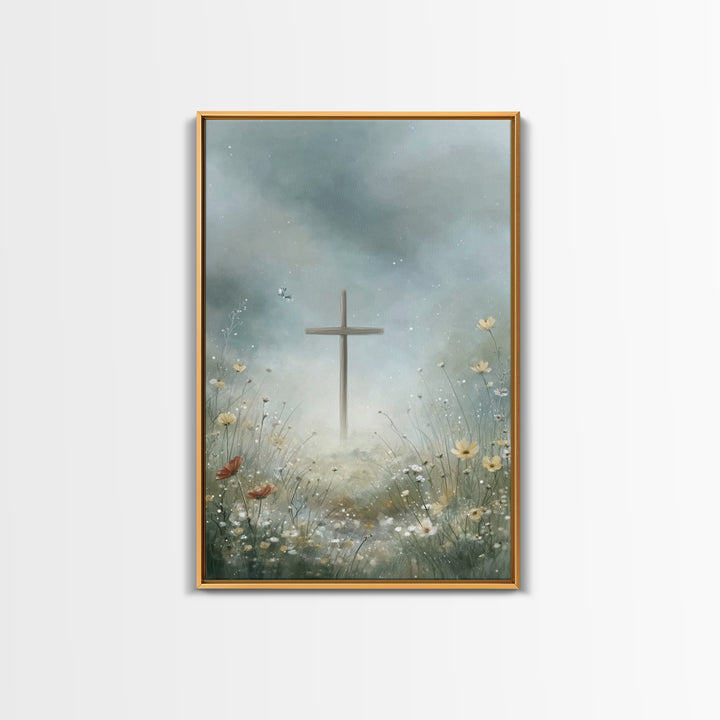 Heavenly Stillness | Framed Canvas Print | Christian Art Canvas | Christian Wall Art | Christian Art Print | Christian Christmas Art