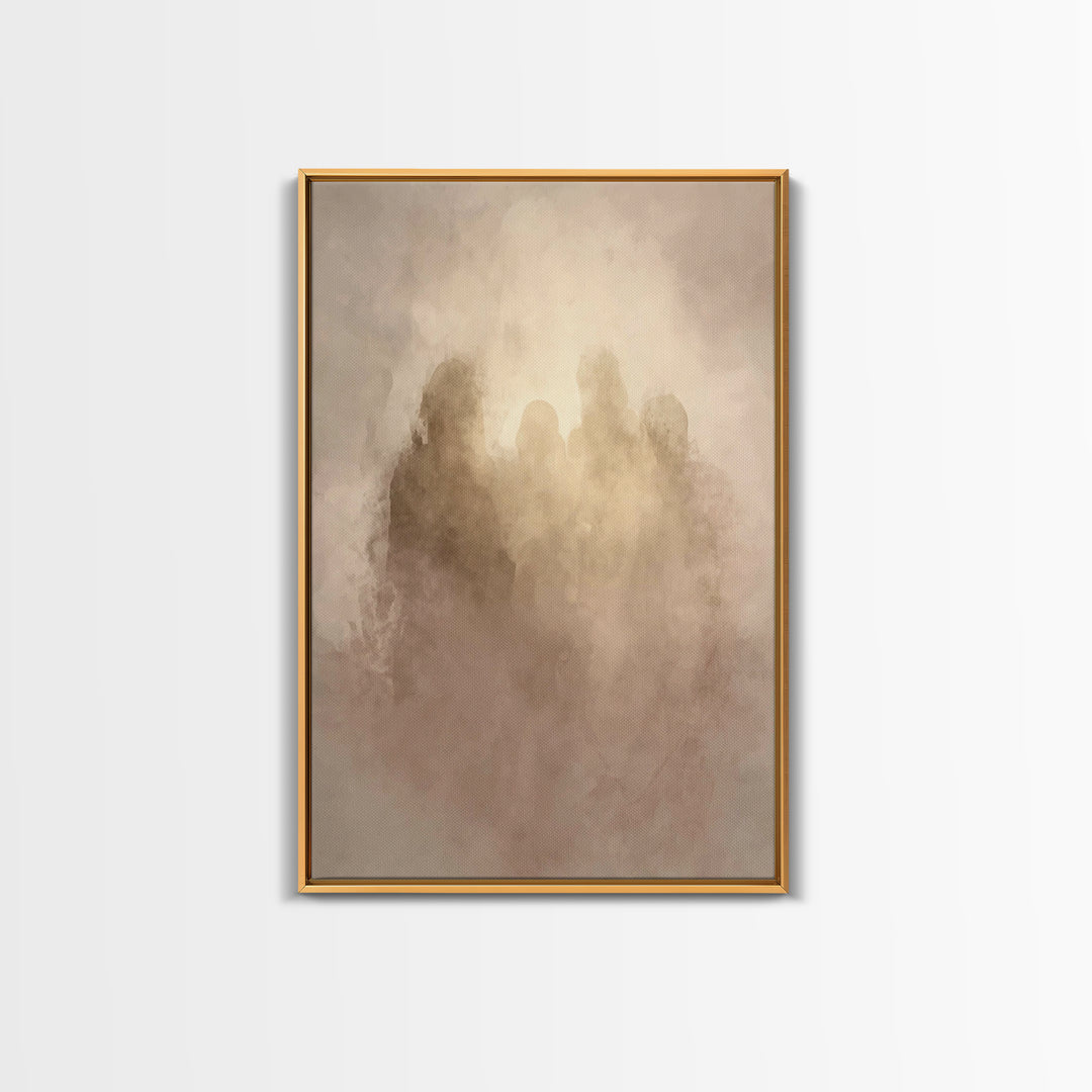 Sacred Gathering – Framed Canvas Print – Christian Wall Art – Christian Art Canvas – Christian Art Print – Christian Christmas Art