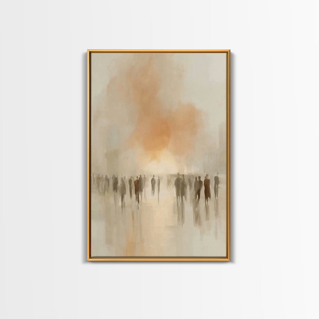 Dawn Of Gathering - Framed Canvas Print - Christian Art Canvas - Jesus Painting - Christian Wall Art - Christian Decor - Christmas Art