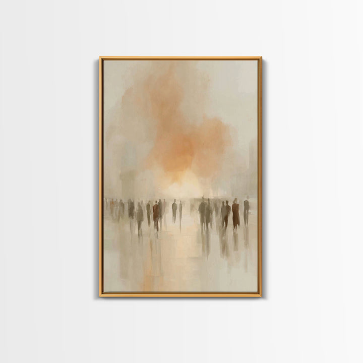 Dawn Of Gathering - Framed Canvas Print - Christian Art Canvas - Jesus Painting - Christian Wall Art - Christian Decor - Christmas Art