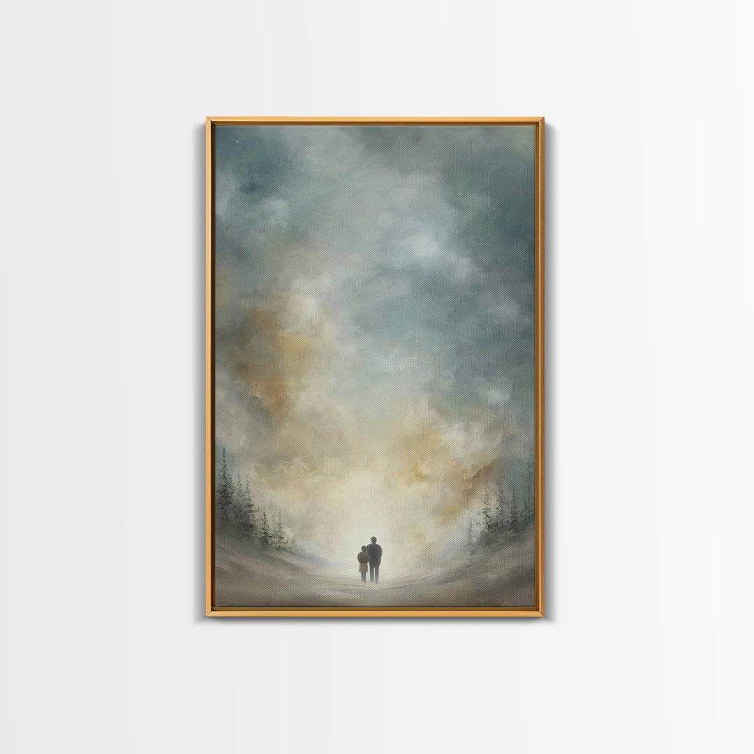 Heavenly Ascent - Framed Canvas Print - Jesus Painting - Christian Wall Art - Christian Art Canvas - Christian Decor - Christmas Art