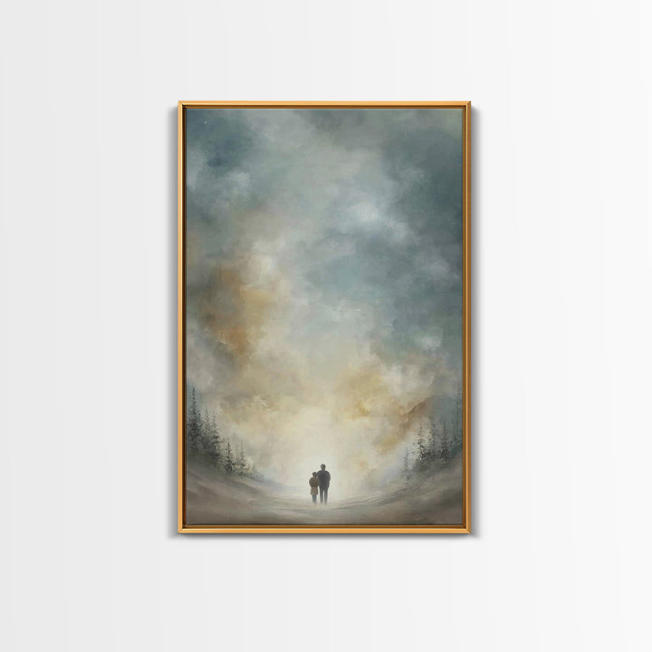 Heavenly Ascent - Framed Canvas Print - Jesus Painting - Christian Wall Art - Christian Art Canvas - Christian Decor - Christmas Art