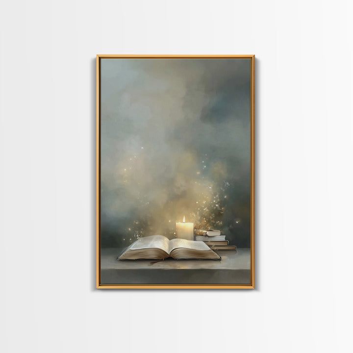 Living Word Light - Framed Canvas Print - Jesus Painting - Christian Decor - Christian Art Canvas - Christmas Art - Christian Wall Art