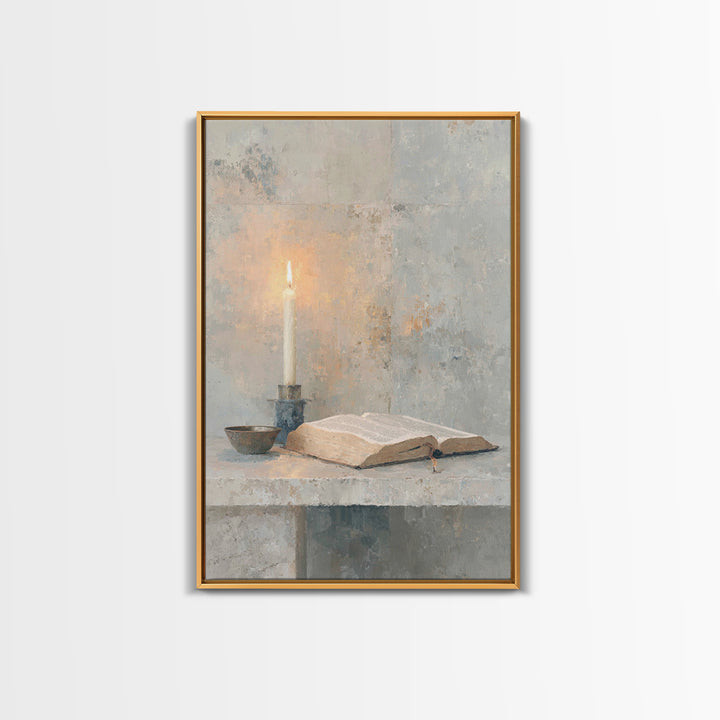 Enduring Scripture - Framed Canvas Print - Christian Art Canvas - Christian Wall Art - Jesus Painting - Christian Decor - Christmas Art