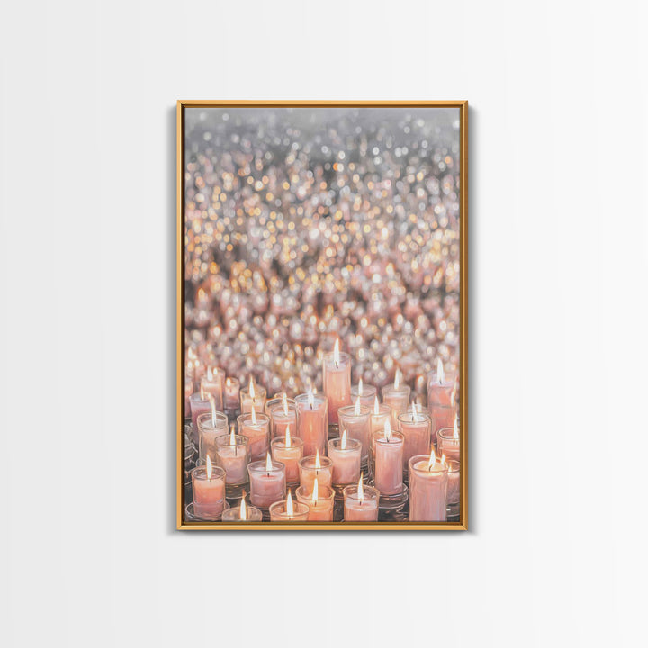Candlelight Blessings – Framed Canvas Print – Christian Wall Art – Christmas Art Prints – Christian Art Canvas – Subtle Christian Art – Chr
