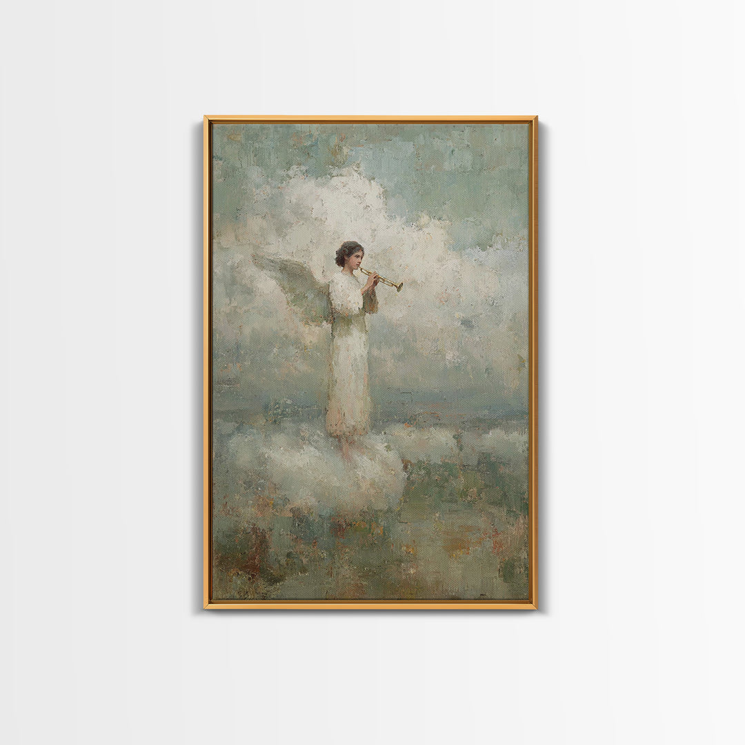 Angel Of Dawn | Framed Canvas Print | Christian Art Canvas | Christian Wall Art | Vintage Christian Art | Christian Painting | Christian Gi
