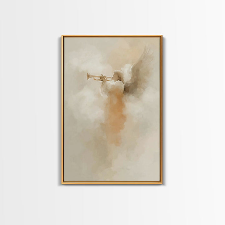 Heavenly Messenger, Framed Canvas Print, Christian Art Prints, Christian Wall Art, Subtle Christian Art, Christian Christmas Art, Christian