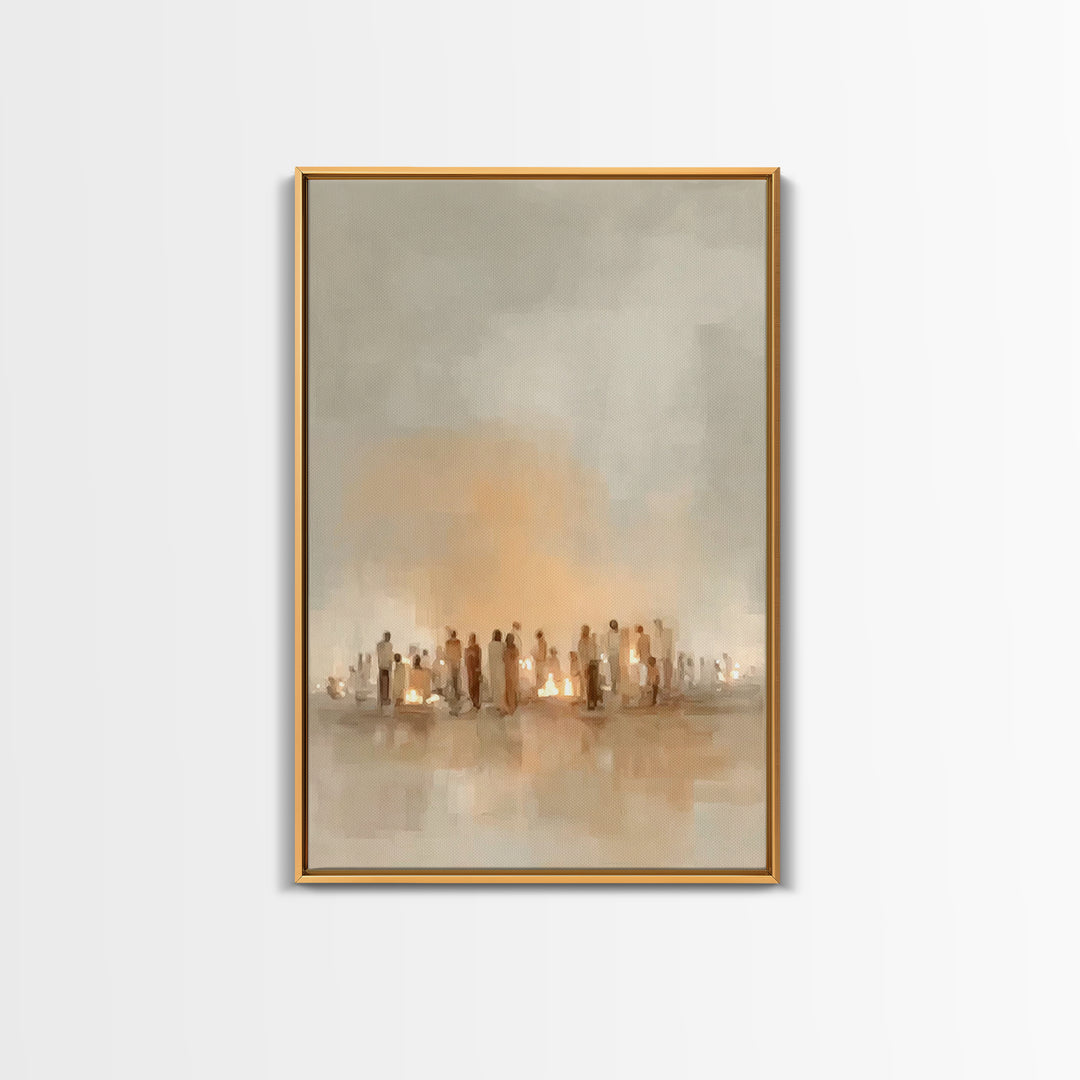 Sacred Ember Rise – Framed Canvas Print – Christian Art Canvas – Minimalist Christian Art – Christian Wall Art – Christmas Art Prints – Chr