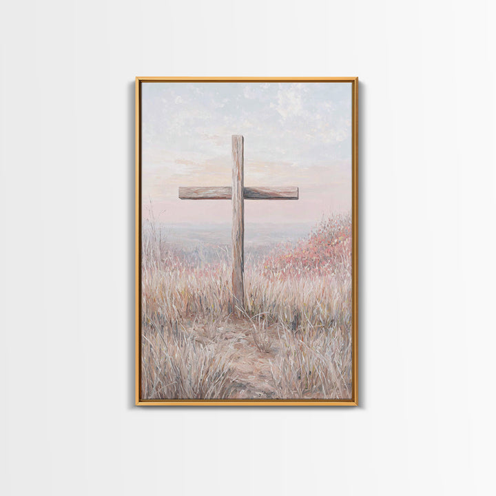 Morning Of Grace, Framed Canvas Print, Christian Wall Art, Christian Art Print, Subtle Christian Art, Modern Christian Painting, Christian
