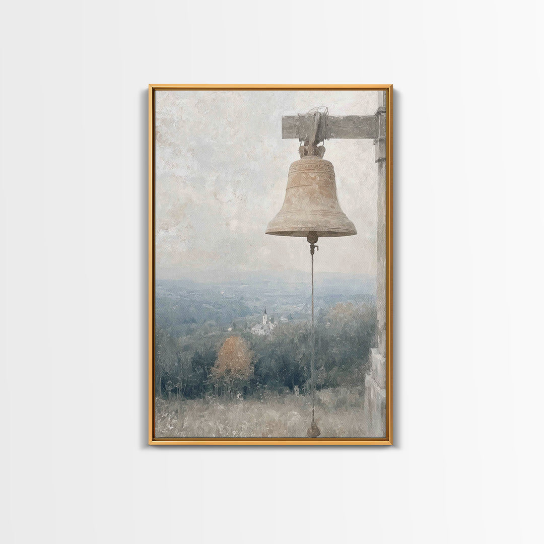 Mountain Bell Stillness – Framed Canvas Print – Christian Wall Art – Christian Art Canvas – Christian Gift – Christian Decor