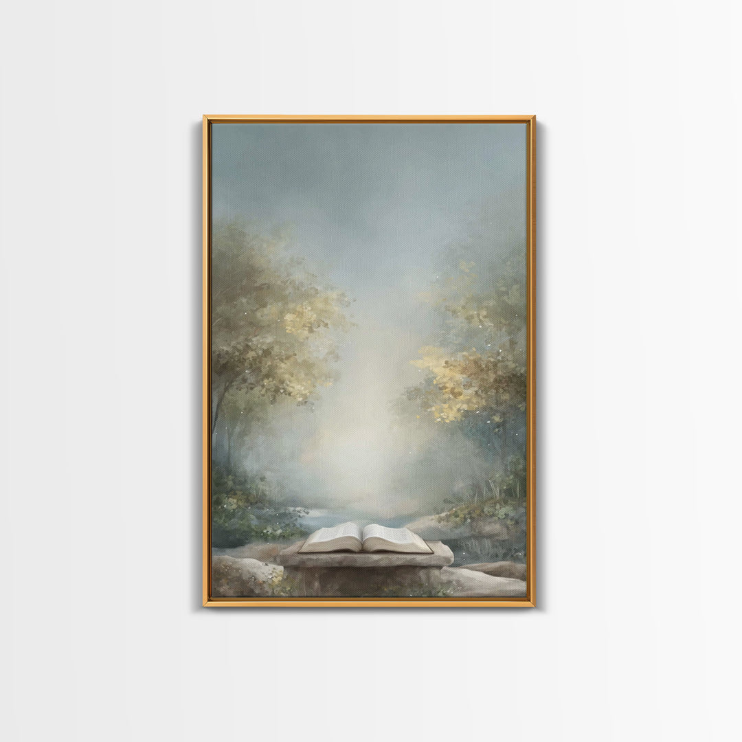 Path Of The Word – Framed Canvas Print – Christian Wall Art – Christian Art Canvas – Christian Gift – Subtle Christian Art