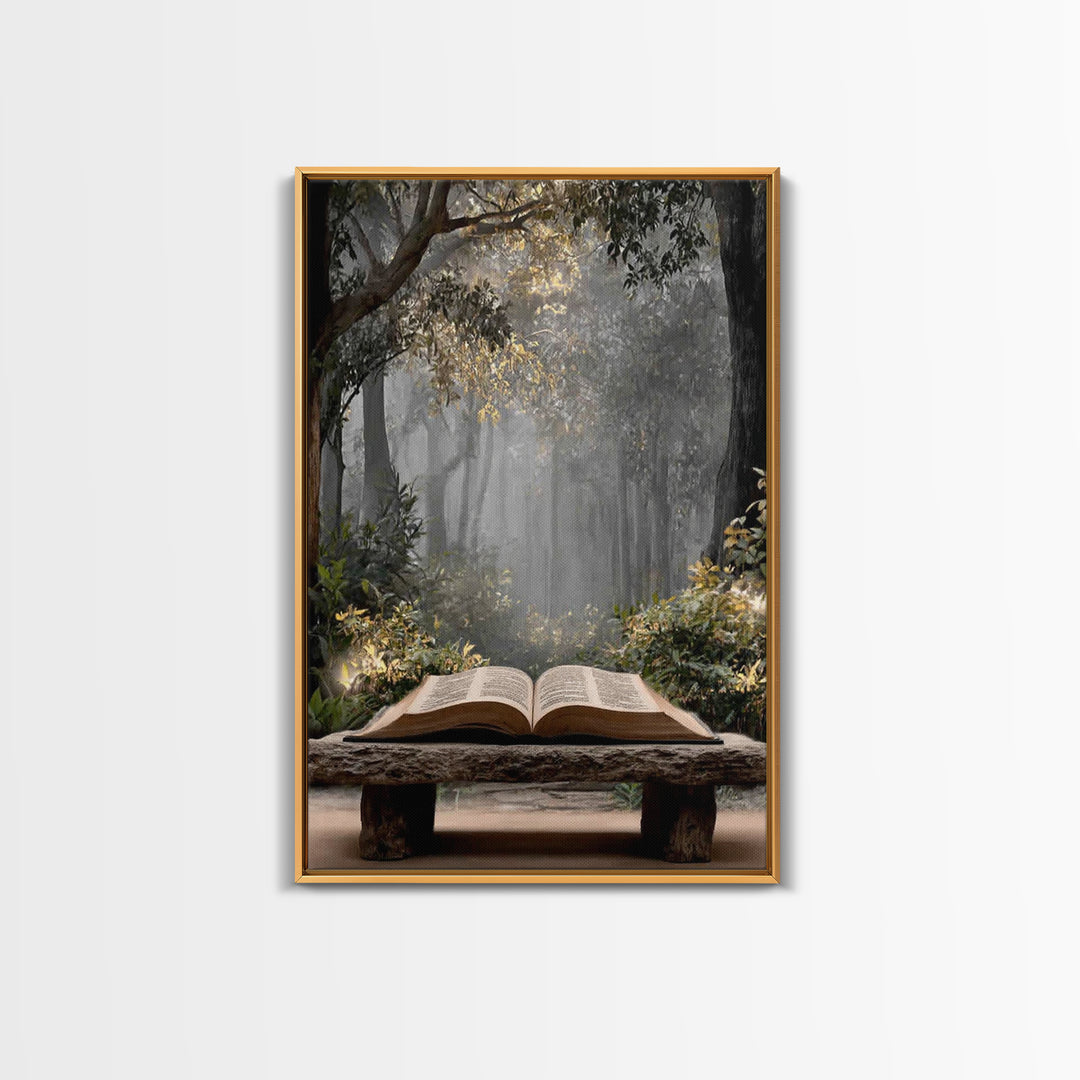 Forest Of The Word – Framed Canvas Print – Christian Wall Art – Christian Art Canvas – Christian Gift – Subtle Christian Art