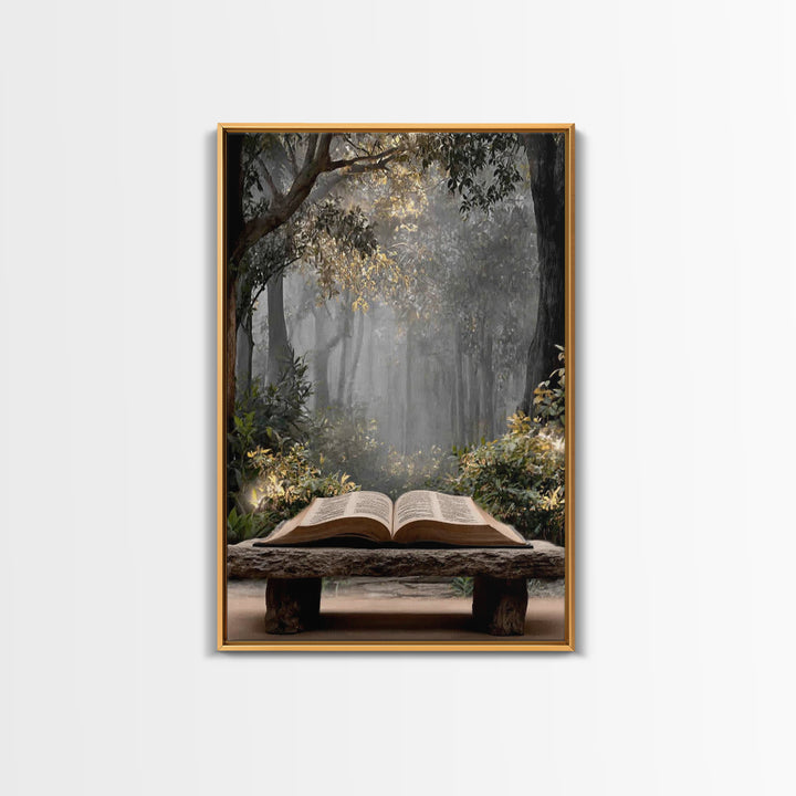 Forest Of The Word – Framed Canvas Print – Christian Wall Art – Christian Art Canvas – Christian Gift – Subtle Christian Art